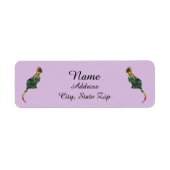 猫好きのマーリーストライプのドシッティングペットの子猫 ラベル (正面)