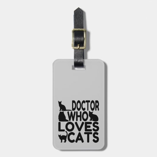 猫好きの医師 ラゲッジタグ (正面縦)