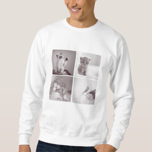 猫好きの可愛い猫4匹 スウェットシャツ (正面)