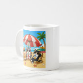 猫好きの夏の楽しみ コーヒーマグカップ (正面左)