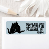 猫好きの差出人住所ラベル ラベル (インサイチュ)