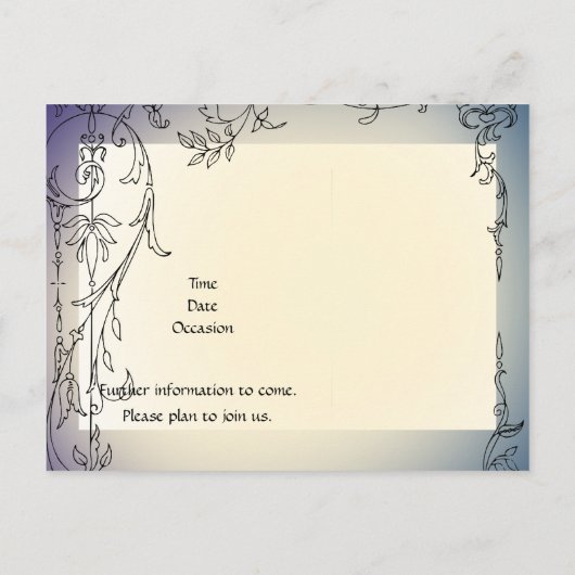 猫好きの庭でデートを楽しむ 案内ポストカード (裏面)