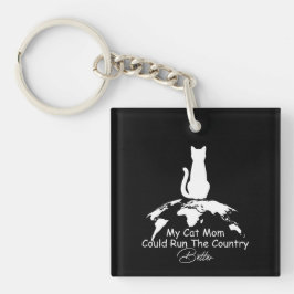 猫好きの母は国走を良くできた キーホルダー