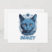 猫好きの猫美しい ポストカード (正面/裏面)