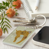 猫好きの知恵の言葉のキーチェーン キーホルダー (正面右)