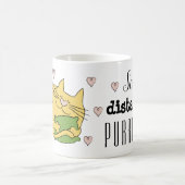 猫好きの社交的な宣伝文句 コーヒーマグカップ (中央)