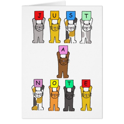 猫好きの空白のノートカード (正面)