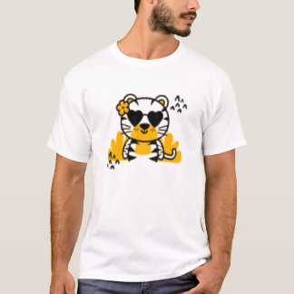 猫好きの美しいデザイン Tシャツ