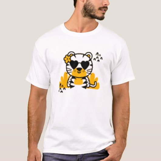 猫好きの美しいデザイン Tシャツ (正面)