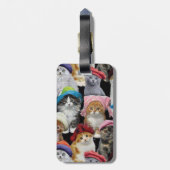 猫好きの荷物のラベル ラゲッジタグ (裏面縦)