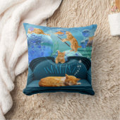 猫好きの虎猫ドリームズファンタジー クッション (ブランケット)