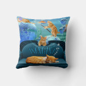 猫好きの虎猫ドリームズファンタジー クッション (裏面)