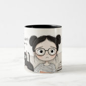 猫好きの読者に絶望 ツートーンマグカップ (中央)