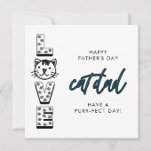 猫好きの青いお父さん カード (正面)