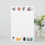 猫好きの静止した紙 便箋 (スタンド正面)