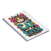 猫好きの魅力的デザイン ノートブック (右側)