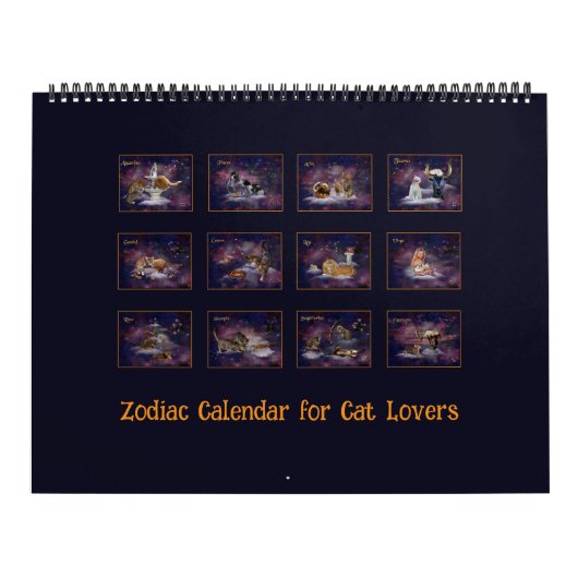 猫好きの〔占星術の〕十二宮図😻予定表 カレンダー (カバー)