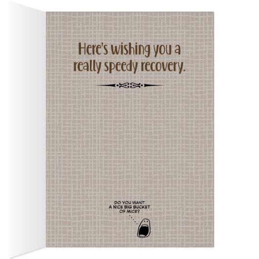 猫好きのGet-Wellカード「Not Feline Very Well」 (内側 (右))