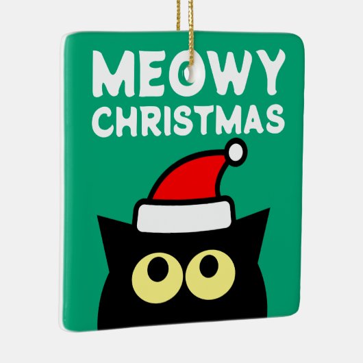 猫好きのMeowyクリスマスツリーオーナメント セラミックオーナメント (右)