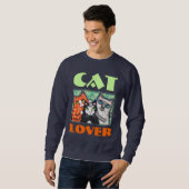 猫好きのTシャツ スウェットシャツ (正面フル)