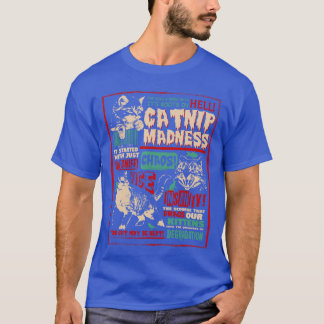 猫好きへのギフト 猫のイラスト キャットニップ Tシャツ
