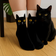 猫好きへのギフト 黒猫ソックス
