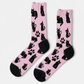 猫好きへのギフト 黒猫ソックス ソックス (左)