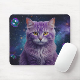 猫好きへの最高のプレゼント 紫猫 マウスパッド