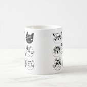 猫好きへの最高のプレゼント - Meow, Meow マグカップ (中央)