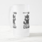 猫好きへの贈り物に最適 First Of All, No フロストグラスビールジョッキ (正面左)
