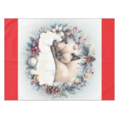 猫好きをテーマにしたシャム猫クリスマス テーブルクロス (正面(横))
