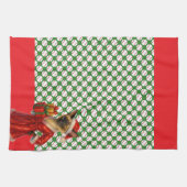 猫好きをテーマにした野球クリスマス キッチンタオル (横)