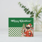 猫好きをテーマにした野球クリスマス シーズンポストカード (スタンド正面)