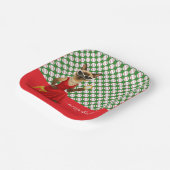 猫好きをテーマにした野球クリスマス ペーパープレート (傾斜あり)