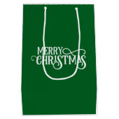 猫好きをテーマにした野球クリスマス ミディアムペーパーバッグ (裏面)