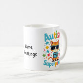 猫好きを愛する 自閉症は私の超能力 コーヒーマグカップ (正面右)