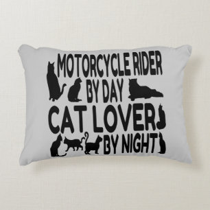 猫好きオートバイライダー アクセントクッション