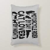 猫好きオートバイライダー アクセントクッション (正面(垂直))