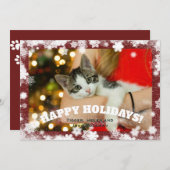 猫好きカスタムまたは写真なし シーズンカード (正面/裏面)