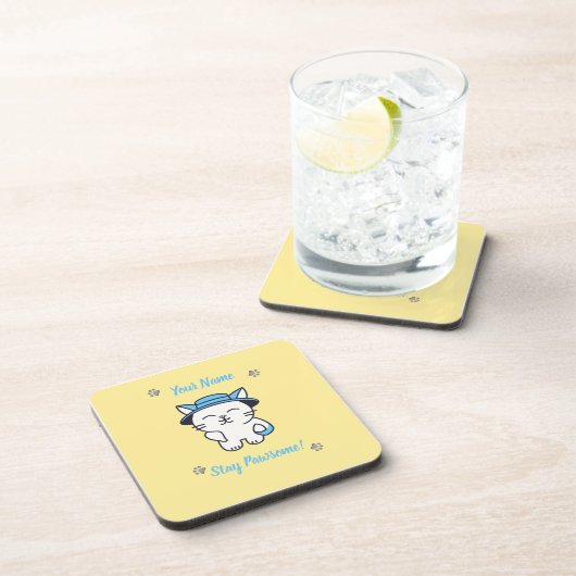 猫好きカスタムコースター – かわいい&パーソナライズされた可愛い コースター (右側)