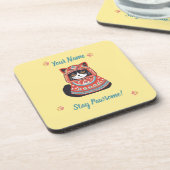 猫好きカスタムコースター – かわいい&パーソナライズされた可愛い コースター (左側)