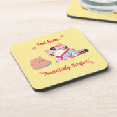 猫好きカスタムコースター – かわいい&パーソナライズされた可愛い コースター (左側)