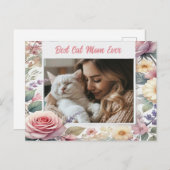 猫好きカスタムフローラ枠のフォトポストカード ポストカード (正面/裏面)