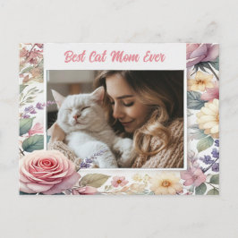 猫好きカスタムフローラ枠のフォトポストカード ポストカード