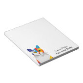 猫好きカラフルのカスタム猫をテーマにした ノートパッド (アングル)