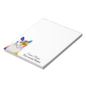 猫好きカラフルのカスタム猫をテーマにした ノートパッド (回転)