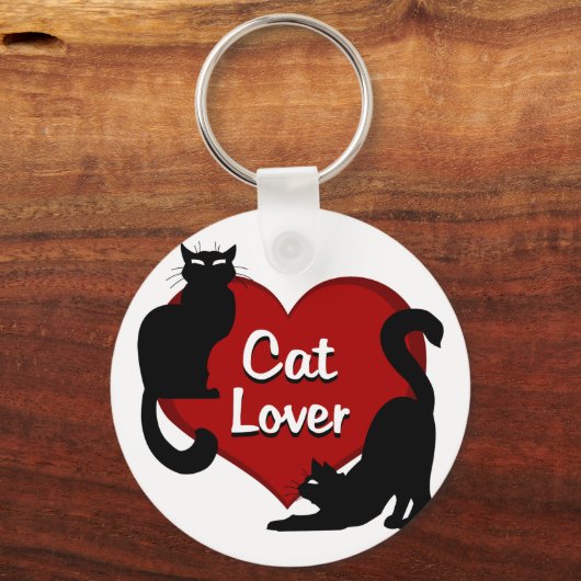 猫好きキーチェーン猫好きギフトペットキーチェーン キーホルダー (正面)