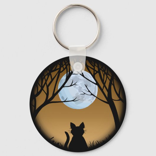 猫好きキーチェーンFat Catキーチェーンのカスタマイズ キーホルダー (正面)