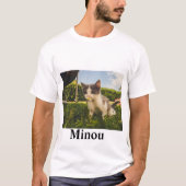 猫好きギフトカスタム、猫の写真パーソナライズされた、猫 Tシャツ (正面)