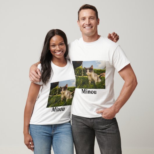 猫好きギフトカスタム、猫の写真パーソナライズされた、猫 Tシャツ (ユニセックス)